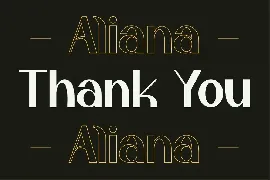 Aliana - A Modern Sans Serif font