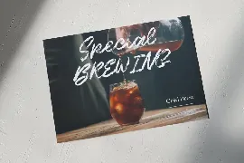 Cold Brewing Handwritten Brush Font