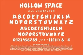 Hollow Space - Comic Display Font