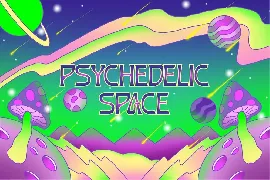 Psychoart Typeface - psychedelic font