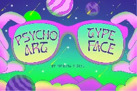 Psychoart Typeface - psychedelic font