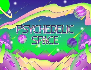 Psychoart Typeface - psychedelic font