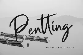 Pentting Modern Script Font