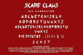 Scare Claws font